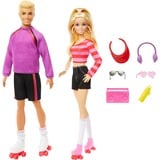 Mattel Barbie Fashionistas Set mit 2 Puppen und 6 Accessoires mit Rollschuhen
