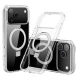 Nevox StyleShell SHOCKFlex mit Standfunktion, Handyhülle transparent, iPhone 17 Pro Max, kompatibel mit MagSafe