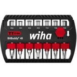 Wiha Bit-Satz BitBuddy TY-Bits 49mm, 7-teilig schwarz/rot, PH / PZ / TX