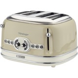 Ariete Vintage 4-Schlitz-Toaster 156 beige, 1.600 Watt, für 4 Scheiben Toast