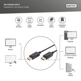 Digitus DisplayPort Anschlusskabel, Full HD 1080p schwarz, 10 Meter