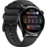 Huawei Watch 3 Active, Smartwatch schwarz, Armband: Black, Fluorelastomer