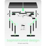 ICY BOX Elektrisch höhenverstellbarer Sitz-/Steh-Tisch IB-EW122B-TT 61087 schwarz, mit Memory-Touch-Panel