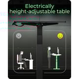 ICY BOX Elektrisch höhenverstellbarer Sitz-/Steh-Tisch IB-EW122B-TT 61087 schwarz, mit Memory-Touch-Panel