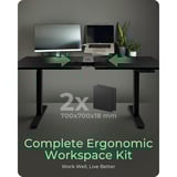 ICY BOX Elektrisch höhenverstellbarer Sitz-/Steh-Tisch IB-EW122B-TT 61087 schwarz, mit Memory-Touch-Panel