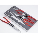 KNIPEX Zangen-Set "KFZ" 002001V16 rot/schwarz, präzise zugeschnittene Schaumstoffeinlage