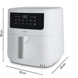 Medion Heißluftfritteuse Life MD 11750 P10 XL weiß (matt), 2.150 Watt, Korb 6,8 Liter