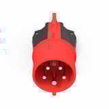 NRGkick Steckeraufsatz 32A - 5polig, max. 22kW, Adapter schwarz/rot, für NRGkick Ladeeinheit
