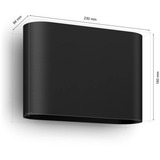 Philips HUE White & Color Ambiance Dymera Wandleuchte, LED-Leuchte schwarz