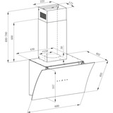 Respekta CH 55060 SA++, Dunstabzugshaube schwarz, 60 cm