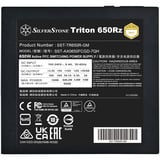 SilverStone Triton 650Rz, PC-Netzteil schwarz, 1x 12-Pin High Power GPU, 2x PCIe, Kabelmanagement, 650 Watt