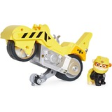 Spin Master Paw Patrol Moto Pups Rubbles Motorrad, Spielfahrzeug gelb, mit Spielfigur