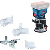 Bosch Professional Akku-Kantenfräse GKF 18V-8 Professional solo, 18Volt, Oberfräse blau/schwarz, ohne Akku und Ladegerät, in L-BOXX