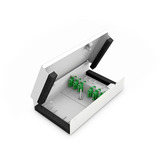 Digitus LWL Unibox zur Wandmontage, IT-Schrank hellgrau, Kompakte Spleißbox 