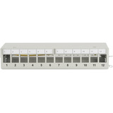 Digitus Modulares Desktop Patchpanel, 12-Port, geschirmt hellgrau, für Keystone-Module, mit Beschriftungsfeld