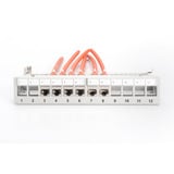 Digitus Modulares Desktop Patchpanel, 12-Port, geschirmt hellgrau, für Keystone-Module, mit Beschriftungsfeld