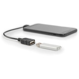 Digitus USB 2.0 Adapter, Micro USB Stecker 90° > USB-A Buchse schwarz, 15cm, OTG Funktion (On-The-Go), rechts abgewinkelt