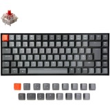 Keychron K2 Version 2, Gaming-Tastatur schwarz/grau, DE-Layout, Gateron Red
