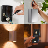 Philips HUE White & Color Ambiance Resonate Outdoor Wandleuchte, LED-Leuchte silber