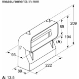 Siemens 90° Flachkanalbogen S, HZ9VDSB4, Rohr schwarz, vertikal, männlich