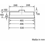 Siemens LB55566 iQ300, Dunstabzugshaube silber, 53 cm