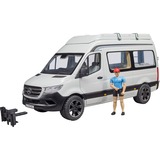 bruder Mercedes Benz Sprinter Camper mit Fahrer, Modellfahrzeug weiß/schwarz