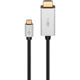 goobay Adapterkabel USB-C 4.0 > HDMI schwarz/silber, 3 Meter