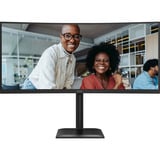 AOC CU34E4CV, LED-Monitor 86.4 cm (34 Zoll), schwarz, WQHD, VA, HDMI, DP, USB-C, KVM, USB-Hub, 120Hz Panel