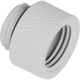 Alphacool Eiszapfen Verlängerung G1/4 AG auf G1/4 IG - White weiß, für weiche Schläuche (PVC, Silikon, Neoprene)