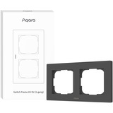 Aqara Switch Frame H2 EU (2-Gang), Einbaurahmen grau, 2-Fach-Rahmen