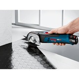 Bosch Akku-Universalschere GUS 12V-300 Professional, Elektroschere blau, ohne Akku und Ladegerät, L-BOXX