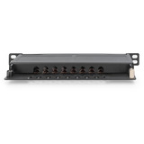 Digitus CAT 6A, Klasse EA Slim Patchpanel, 8 Port schwarz, 0,5 HE, geschirmt