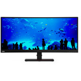 Lenovo ThinkVision T34w-20 Generalüberholt, LED-Monitor 86 cm (34 Zoll), schwarz, WQHD, VA, Curved, HDMI, DP, USB-C, USB-Hub