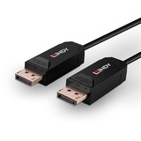Lindy Fibre Optic Hybrid DisplayPort 2.0 UHBR10 Kabel schwarz, 10 Meter, AOC-Kabel, 8K 60Hz