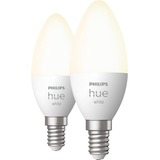 Philips HUE White E14, LED-Lampe Doppelpack, ersetzt 40 Watt