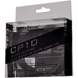 SilverStone Adapterkabel SST-CP10, 1x 4-Pin-5,25" + 1x slim-SATA > 1x 7-Pin-SATA schwarz, 50cm