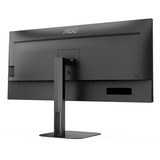 AOC U34V5C/BK, LED-Monitor 86.4 cm (34 Zoll), schwarz, WQHD, VA, USB-C, 100Hz Panel