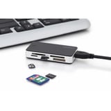 Digitus All-in-one Kartenlesegerät, Kartenleser schwarz/silber, USB 3.0