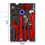 EINHELL Werkzeug-Pad Sanitärinstallation, in E-Case-Einleger, Zangen-Set 8-teilig