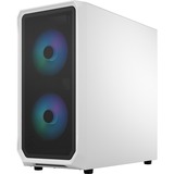 Fractal Design Focus 2 RGB White TG Clear Tint, Tower-Gehäuse weiß, Tempered Glass