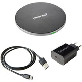 Intenso Wireless Charger BA2, Ladestation schwarz, QI-Standard, PD3.0, Quick Charge 3.0