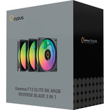 Ocypus Gamma F12 Elite ARGB, Gehäuselüfter schwarz, Reverse, 3er Pack, 120 mm