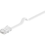 goobay Patchkabel RJ45 Stecker > RJ45 Stecker CAT.6 U/UTP weiß, 15 Meter, Flachkabel