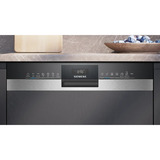 Siemens SN53HS16AE iQ300, Spülmaschine edelstahl (gebürstet)/schwarz, 60 cm, Home Connect