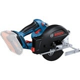 Bosch Akku-Metallkreissäge GKM 18V-50 Professional, Handkreissäge blau/schwarz, 2x Li-Ionen Akku 5,0Ah, in L-BOXX