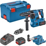 Bosch Professional Akku-Bohrhammer GBH 18V-28 CF Professional, mit GDE 18V-16 blau/schwarz, 2x Akku ProCORE18V 8,0Ah, Bluetooth, in L-BOXX