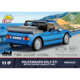 COBI Volkswagen Golf GTI British Version Cabriolet (1984), Konstruktionsspielzeug blau, Maßstab 1:35