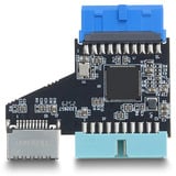 DeLOCK Intern 20 Pin Pfostenbuchse auf 20 Pin Pfostenstecker und Type-E Key A Buchse, Adapter 