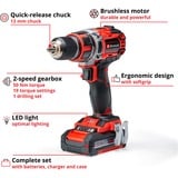 EINHELL Professional Akku-Bohrschrauber TP-CD 18/50 Li BL, 18Volt rot/schwarz, 2x Li-Ionen Akku 2,0Ah