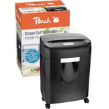 Peach Cross Cut Schredder PS500-75, Aktenvernichter schwarz/silber, High Performance
